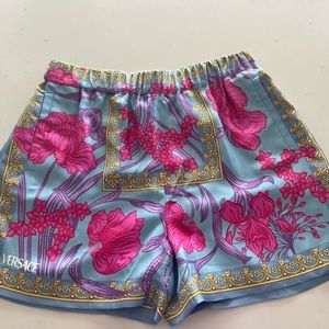 Men Versace silk short flower print
